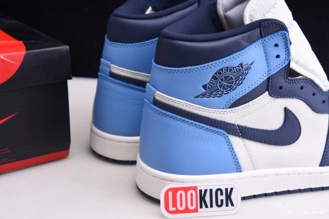 1st Kicks Shoes 1 Jordan High OG 555088-140 Retro Obsidian Air 0815